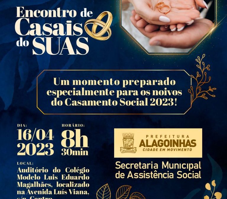 Encontro de Casais para o Casamento Social 2023 acontece no próximo domingo (16)